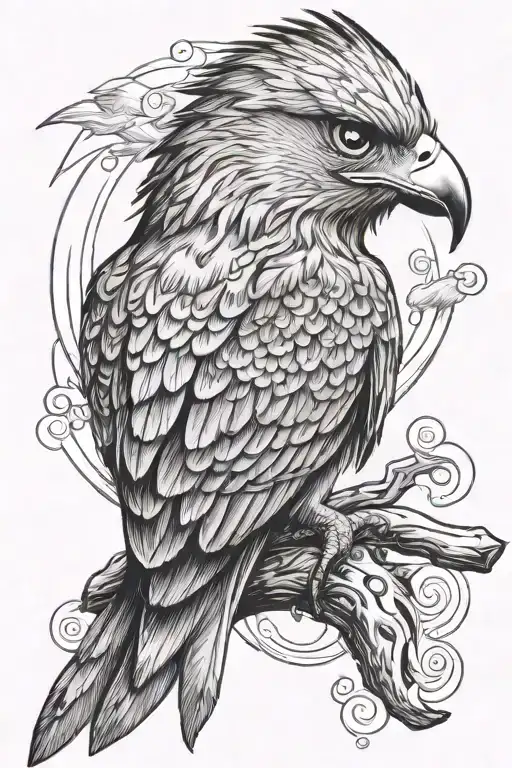 Hawk Smoking A Cigar