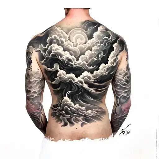 Dark Clouds On A Human Back