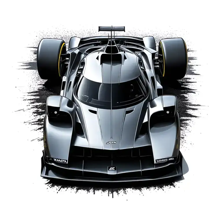 F1 Minimalist Car Silhouette