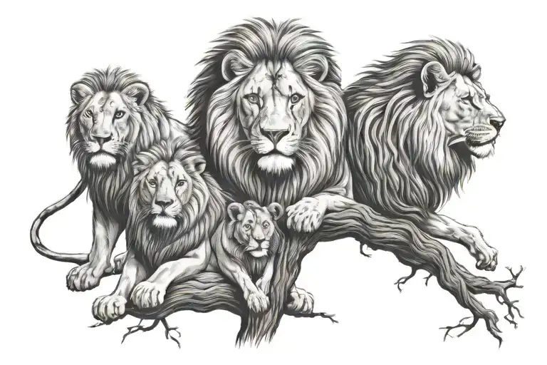 Lion Family Tree Including