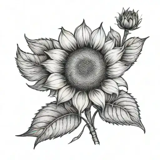 Sunflower With The Number 33