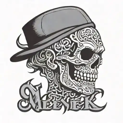 The Name Meekz In Gangster Font