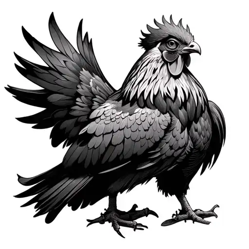 Half Falcon Half Rooster