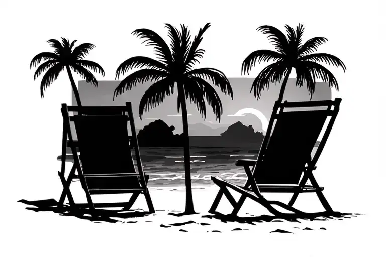 Palm Beach Sunset Deckchairs