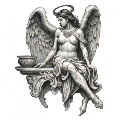 Angel Full Body Side View