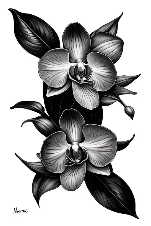 Orchid And First Name Amber