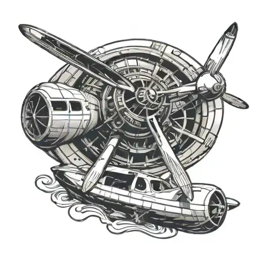 Airplane Propeller Intertwined Within