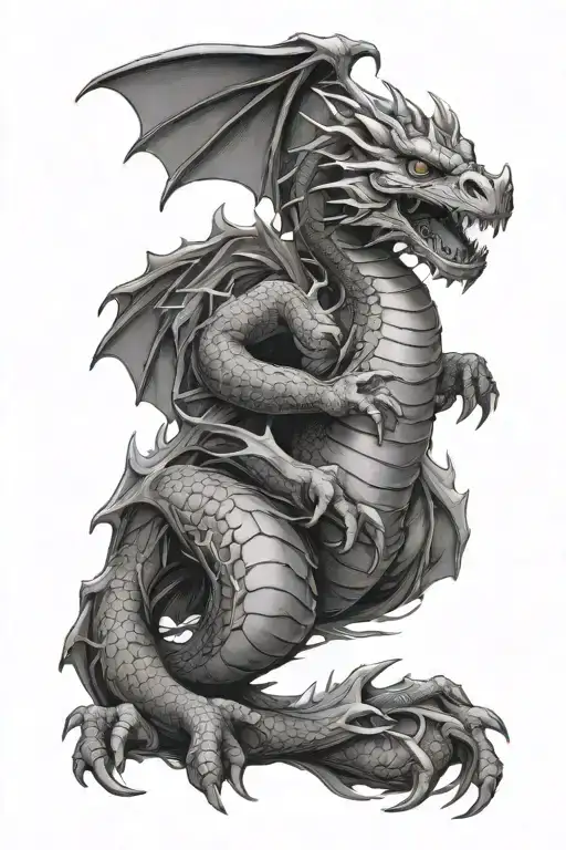 Baby Foot Print And Dragon Wrapped