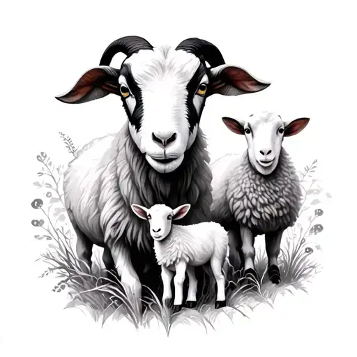 Sheep Goat Family Nature