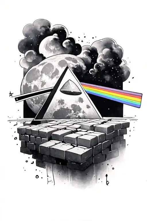 Pink Floyd Dark Side Of The Moon And Few Bricks