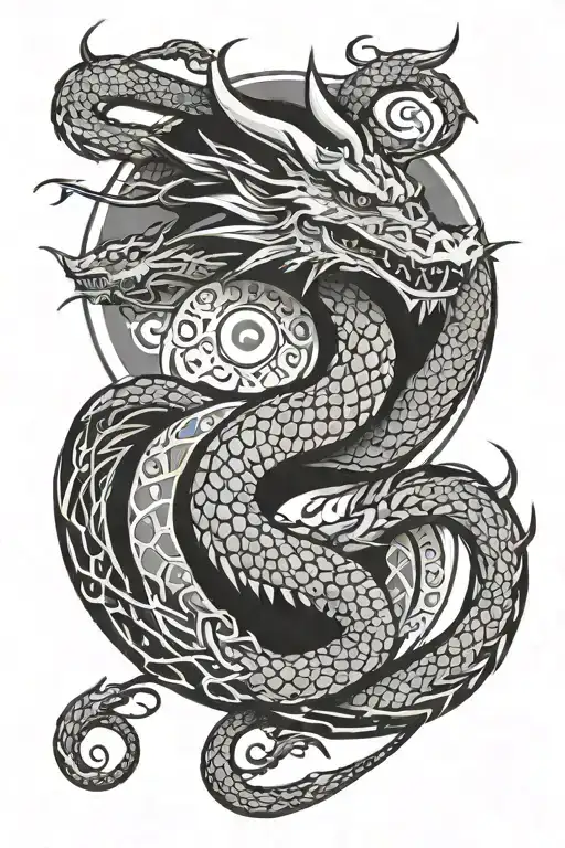 Dragon In Circle