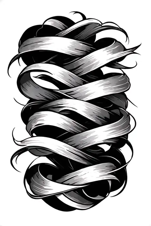 Simple Flowing Lines Tattoo That Fills Gaps Made From Previous