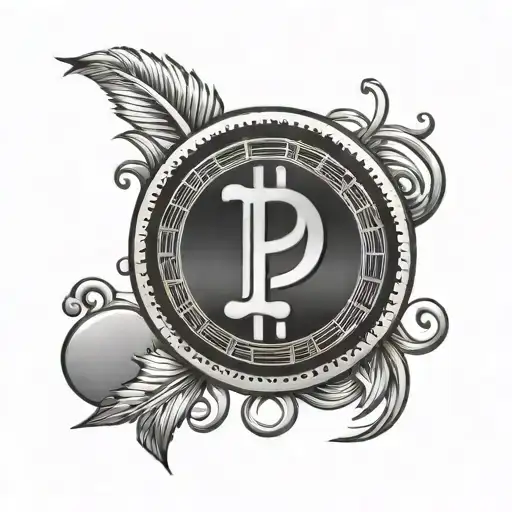 Penny Coin With Musical Notes And Include Rastafarian Color