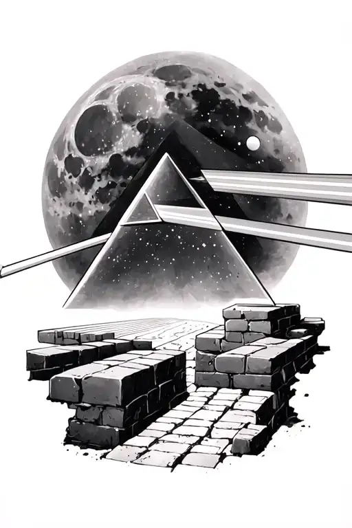 Pink Floyd Dark Side Of The Moon And Bricks And Prism