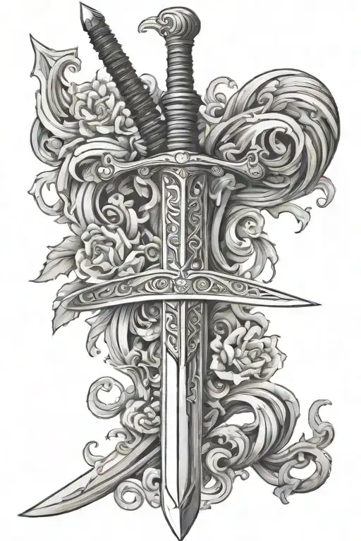 Engraved Long Sword