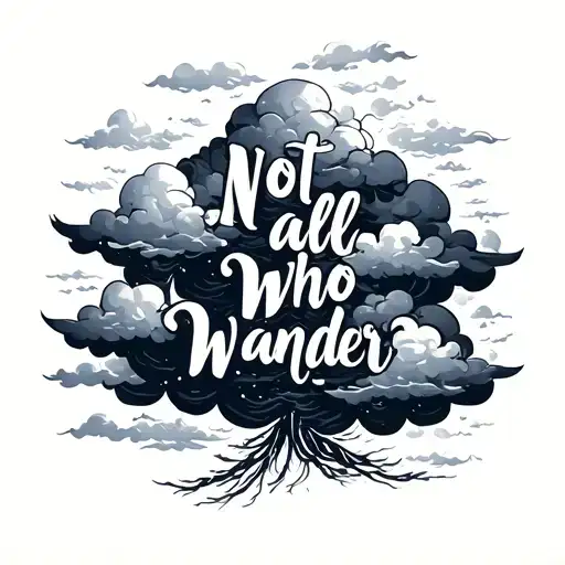 Clouds With Quote 'Not All Who Wander