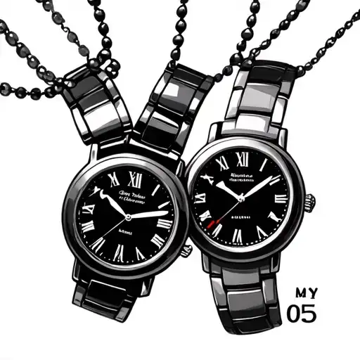 Watch Pendants With The Time Of My Kids Births 05 06