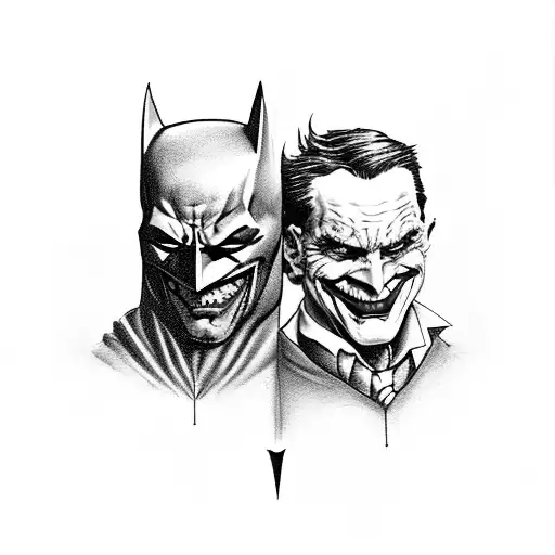 Batman And Joker Stand Next To Each Other Like Brothers Who Hates Eachother