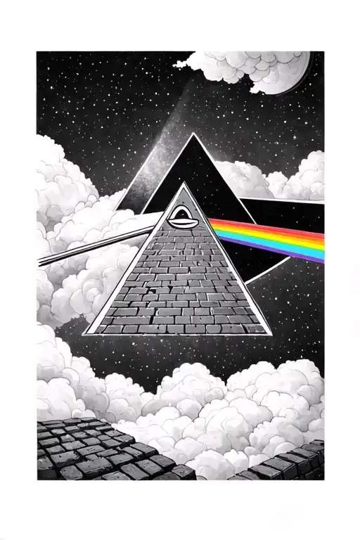 Pink Floyd Dark Side Of The Moon And Bricks And Prism