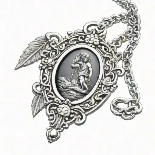 Necklace Locket Saint Christopher