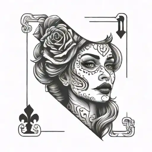 Lady Face With Get Out Jail Free Card