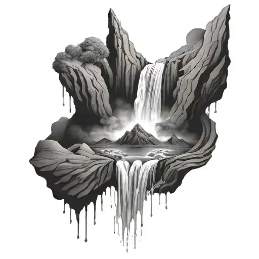 Galaxy Turning Into A Waterfall