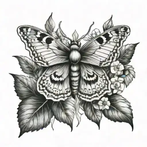 Moth With Plants Growing