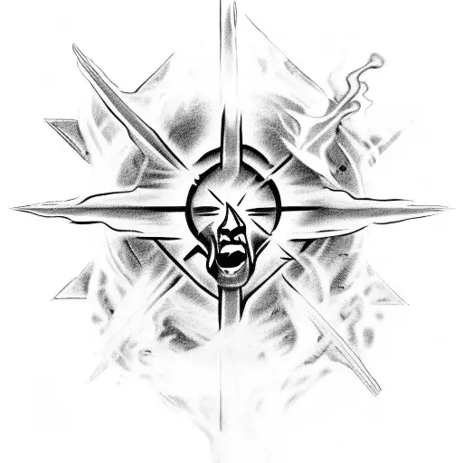 Three Old Testament Middle Eastern Men And The Holy Spirit Dancing Around A Blazing Fire