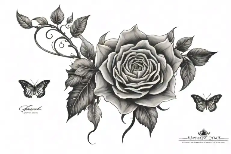 Memory Date Tattoo Design