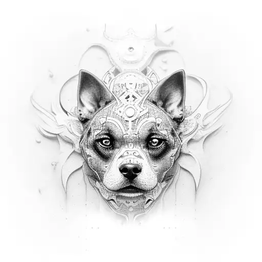 Neotraditional Dog Face