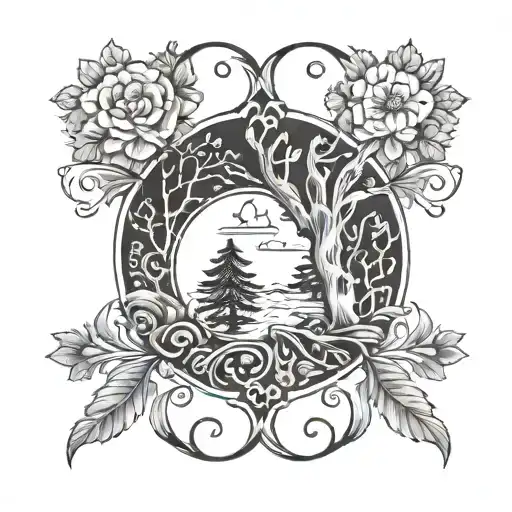 English And Finnish Heritage Nature Symbols