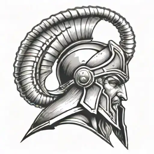 Spartan With A Capricorn Head