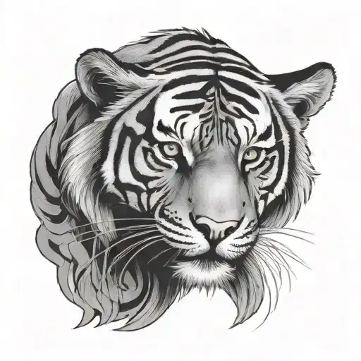 Half Tiger Head