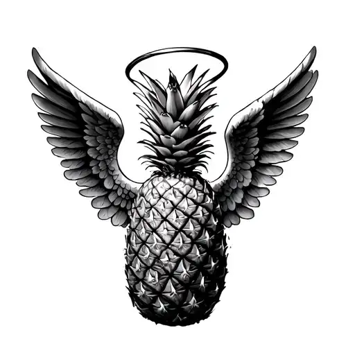 Pineapple With A Angel Halo