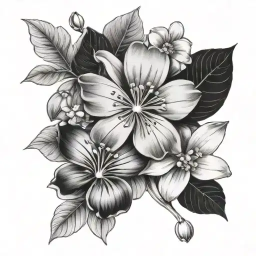 Cosmo Flower And Violets And Daisy