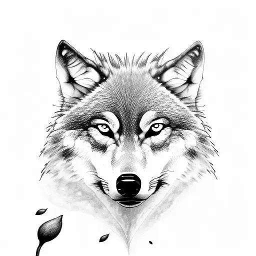 Wolf Fire Forest Moon Lily