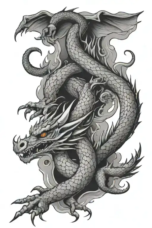 Dragon Wrapping Around Forearm