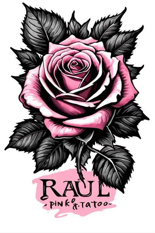 A Rose With The Name Pink And Raul