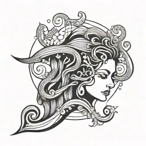 Tatto For Aquarius Minimalism