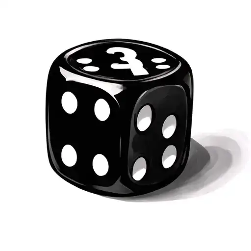 Two Dice Rolling One With A 3 And The Other With A 4