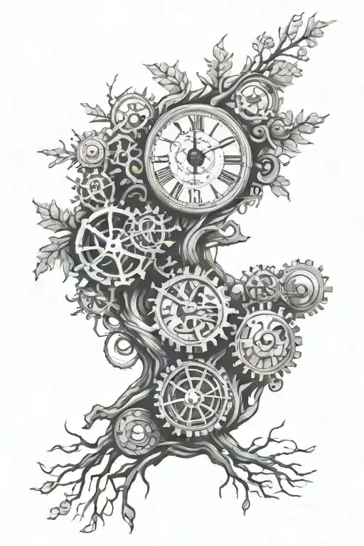 Tree And Clock Gears