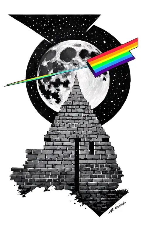 Pink Floyd Another Brick In The Wall And Prism And Moon