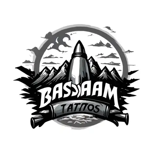 9Mm Bullet With Bassam Word Mountains Inside