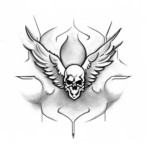 Design A Skull With A Phoenix Emerging From Its Eye Sockets