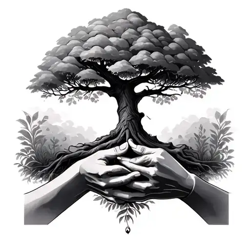 Hands And Family Tree