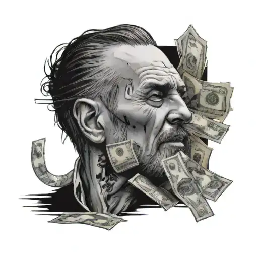 Man Out For A Roll Of Money That Is Far From Him Looking At Them