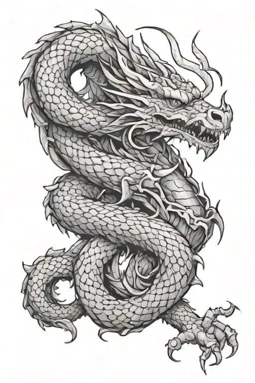 Dragon Wrapping Around Forearm