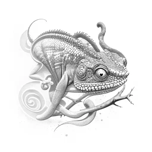 Chameleon Coiled In Lighthouse