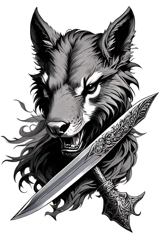 Dagger Through Animal Head