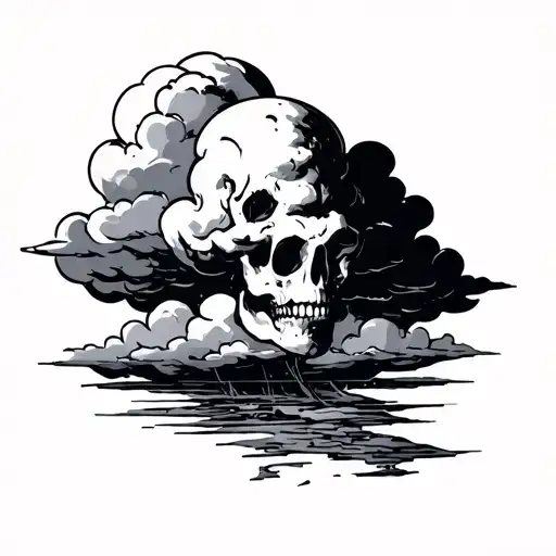 Cloud Background Old School Style